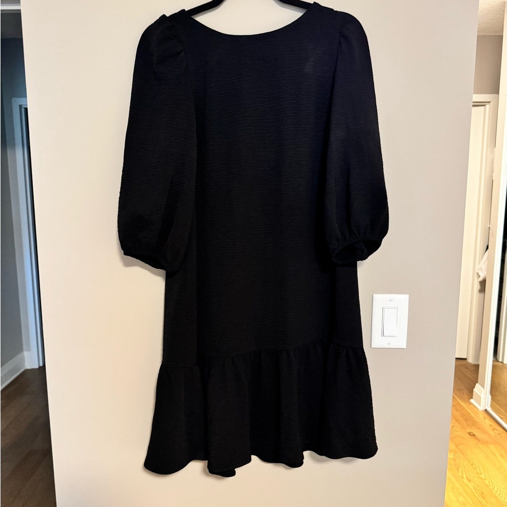 DKNY Black Textured Dress